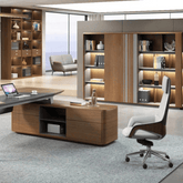 Hiram-M 中背時尚輕奢風辦公室皮革大班椅會議椅